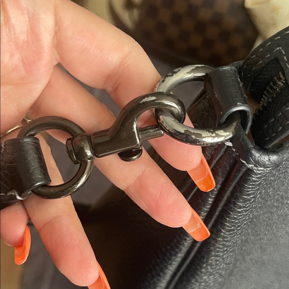 🔥Sale Coach Black leather Shoulder Bag - Picture 5 of 9